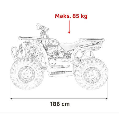 Pojazd Quad Spalinowy 200CC PRO RIDER Pomarańczowy PSP.ATV020.POM